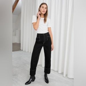 & Other Stories Cotton Twill Workwear Pants